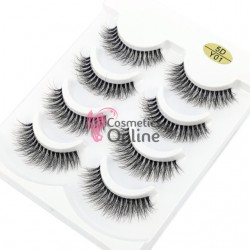 Gene false tip banda, 4 perechi Natural Soft cu banda Transparenta Cod 5DY01   + 1 Pensula de Make-up Cadou